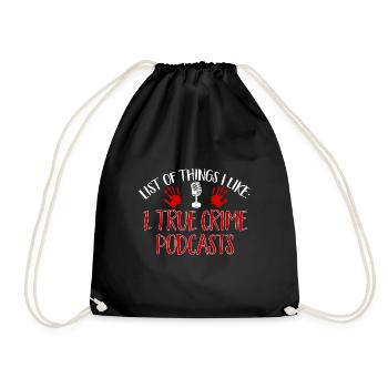 Wahre Verbrechen Podcaster True Crime Podcast - Drawstring Bag - black - Front