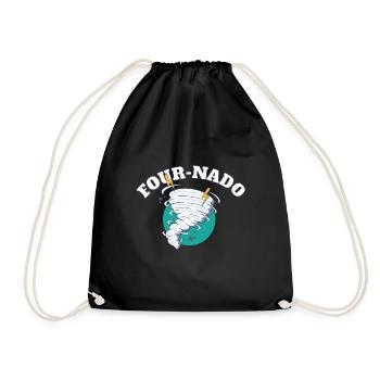 4ème anniversaire Tornade Thème Fournado Four Nado 4 - Sac de sport léger - noir - Devant