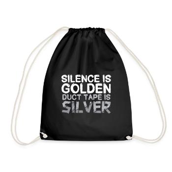 Duct Tape Duct Tape Artisan Masking Tape - Drawstring Bag - black - Front