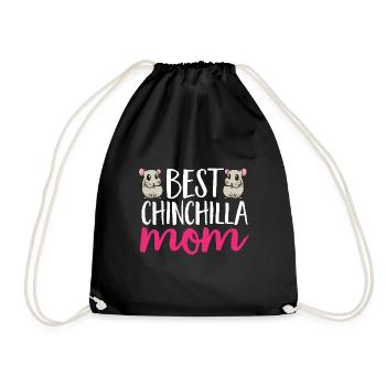 Chinchilla - Drawstring Bag - black - Front