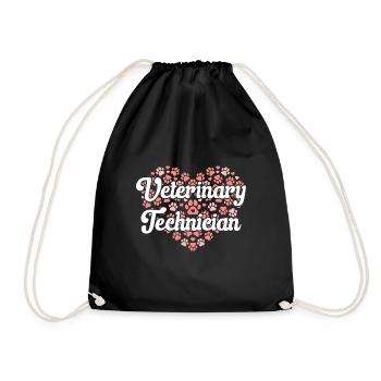 Vet Tech Veterinärmedizin Veterinärtechniker - Turnbeutel - Schwarz - Vorne