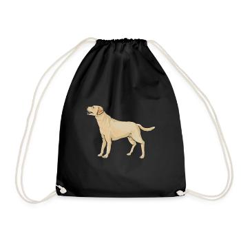 Yellow Labrador Retriever - Drawstring Bag - black - Front