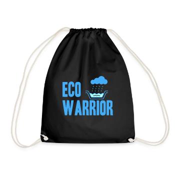 Rainwater tank - collecting rainwater - Drawstring Bag - black - Front