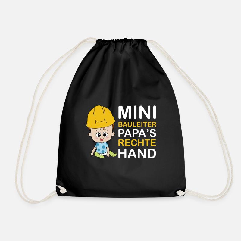 Baby Kind Bauleiter Baustelle Geschenk - Turnbeutel - Schwarz