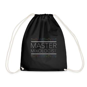 Bartender Bartender Mixer Cocktail Gift - Drawstring Bag - black - Front