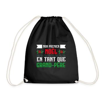 Premier noël en tant que grand-père - Sac de sport léger - noir - Devant
