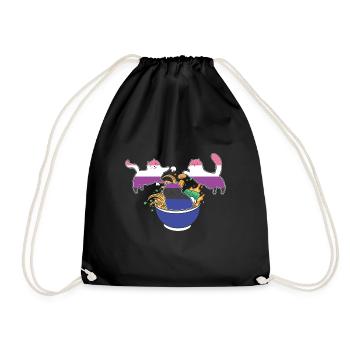 LBGT Flag Gay Pride Human Cats Lover - Sac de sport léger - noir - Devant