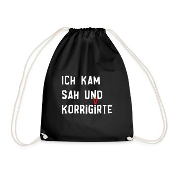 Lateinlehrer Student Schüler Geschenk - Turnbeutel - Schwarz - Vorne