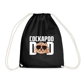Cockapoo Dog - Drawstring Bag - black - Front