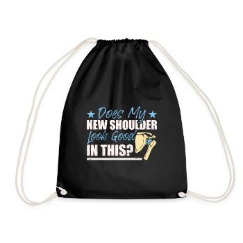 Funny Shoulder Recovery - Drawstring Bag - black - Front