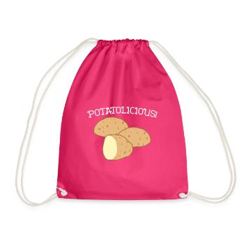 Kartoffel, Gemüse, Gesundes Essen, Kartoffel - Turnbeutel - Fuchsia - Vorne