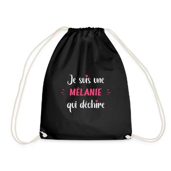 Je suis une mélanie qui déchire - Sac de sport léger - noir - Devant