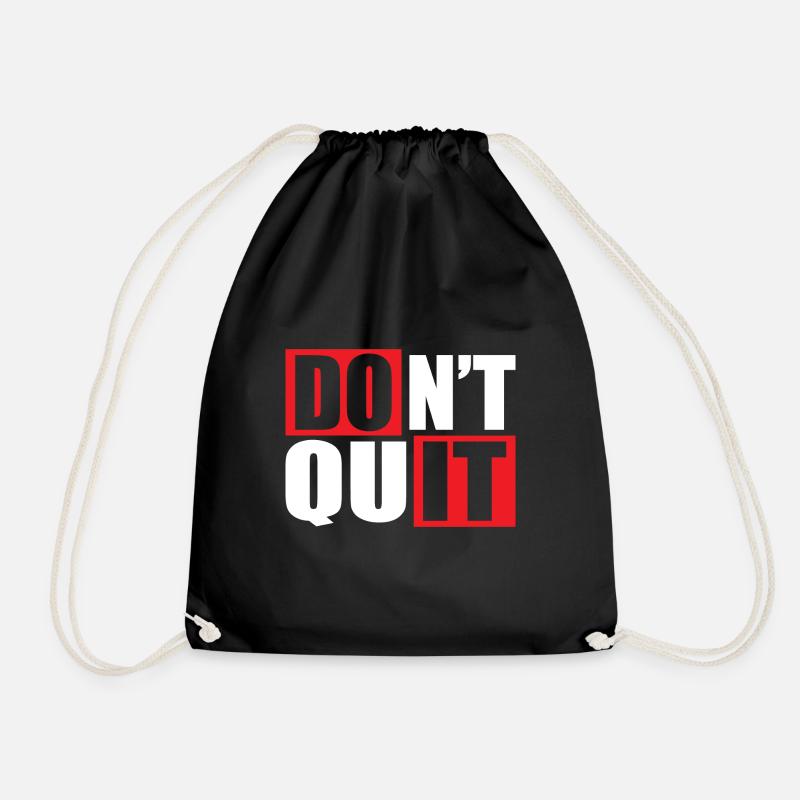 Don't Quit - Turnbeutel - Schwarz