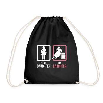 Votre fille Ma fille Barrel Racer Barrel Hors - Sac de sport léger - noir - Devant