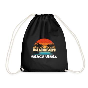 beach vibes - Sac de sport léger - noir - Devant