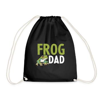 Frog Dad Father Herpetologist Amphibian Men - Drawstring Bag - black - Front