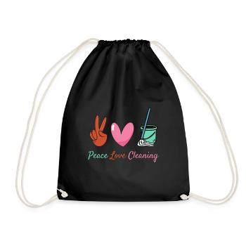 Domestic help, cleaner, housekeeper - Drawstring Bag - black - Front