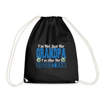 Grandfather I'm Her Grandpa I'm Her Biggest Fan Vo - Drawstring Bag - black - Front