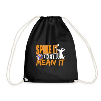 Volleyball Player Middle Spiker Spike Like You Mea - Turnbeutel - Schwarz - Vorne