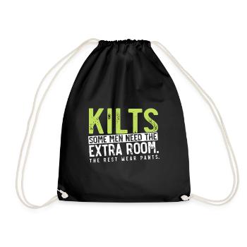 Jupe Tartan Kilt Ecossais - Sac de sport léger - noir - Devant