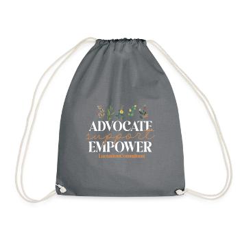 Lactation Consultant IBCLC - Drawstring Bag - grey - Front