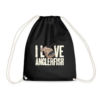 Poisson-grenouille Pêcheur en haute mer Pêcheur à la ligne - Sac de sport léger - noir - Devant