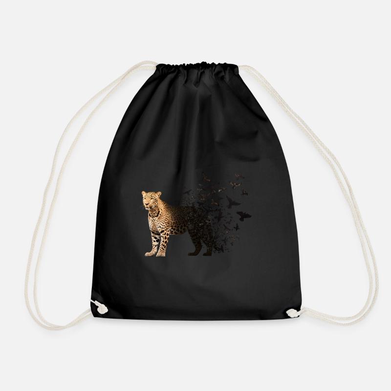 Leopard - Turnbeutel - Schwarz