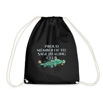 Proud Member Of The Sage Healing Club Smudge - Drawstring Bag - black - Front