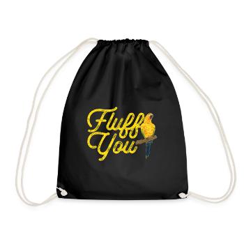 Parakeet, Parrot, Parakeet, Bird - Drawstring Bag - black - Front