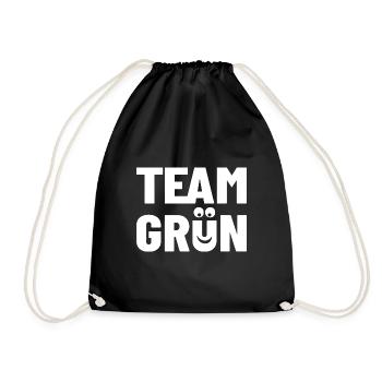 Team Grün - Turnbeutel - Schwarz - Vorne