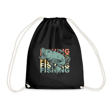 Pêche pêche - Sac de sport léger - noir - Devant