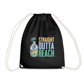 Vacances squelettiques de la plage de Straight Outta - Sac de sport léger - noir - Devant