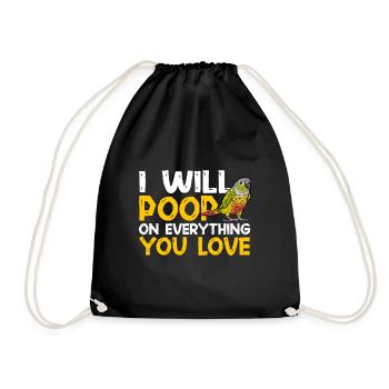 Molinasittich Parrot Bird Sun Parakeet - Drawstring Bag - black - Front