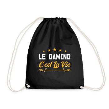 Le gaming c est la vie - Sac de sport léger - noir - Devant