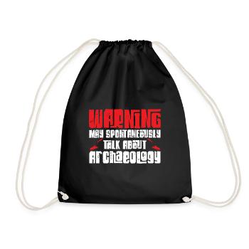 Archaeology Gift Archaeologist - Drawstring Bag - black - Front