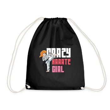 Crazy Karate Girl Martial Arts Student Gesche - Drawstring Bag - black - Front