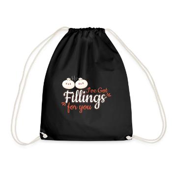 Ive Got Fillings For You - Drawstring Bag - black - Front