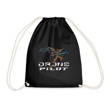 Drone Drones Drone Flight Drone Pilot - Drawstring Bag - black - Front