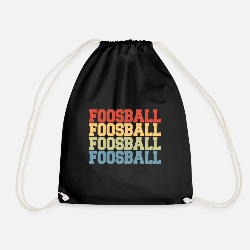 Retro Foosball Table Soccer Player Vintage - Turnbeutel - Schwarz