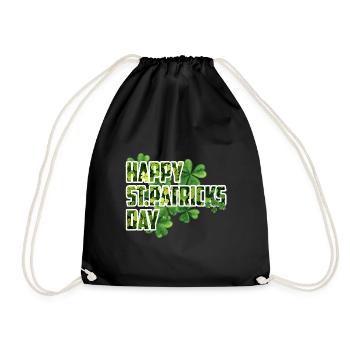 Joyeuse Saint-Patrick - Shamrock Design - Sac de sport léger - noir - Devant