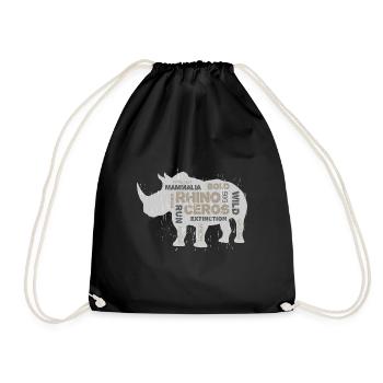 Speichern Sie das Nashorn - Turnbeutel - Schwarz - Vorne