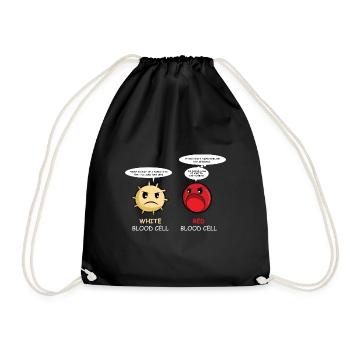 essen Erdnüsse Erdnuss-Liebhaber Geschenk - Turnbeutel - Schwarz - Vorne