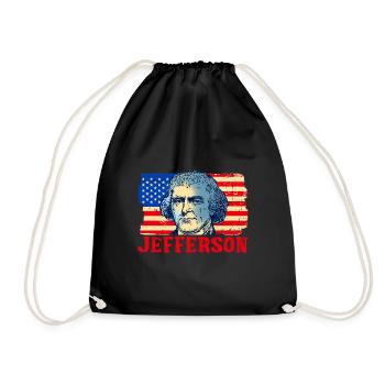 Thomas Jefferson - Turnbeutel - Schwarz - Vorne