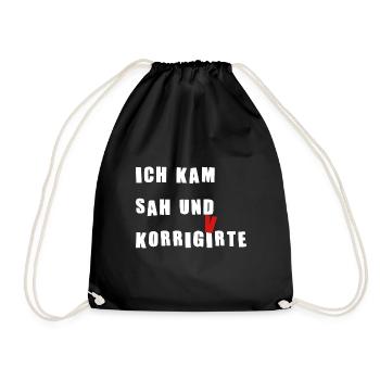 Lateinlehrer Student Schüler Geschenk - Turnbeutel - Schwarz - Vorne