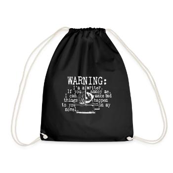 Je suis un écrivain | Auteur | Rédaction | Journaliste - Sac de sport léger - noir - Devant