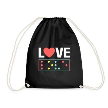 J’adore le braille - Sac de sport léger - noir - Devant
