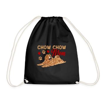 Chow Chow Hund - Turnbeutel - Schwarz - Vorne