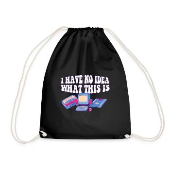 Drôle rétro 70s 80s retour en arrière Je n’ai aucune idée de quoi - Sac de sport léger - noir - Devant