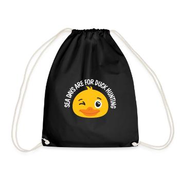 Sea Days Are For Duck Hunting Cruising Crew - Drawstring Bag - black - Front