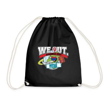 Nous voyageons en Arménie Voyage Matching Famille - Sac de sport léger - noir - Devant